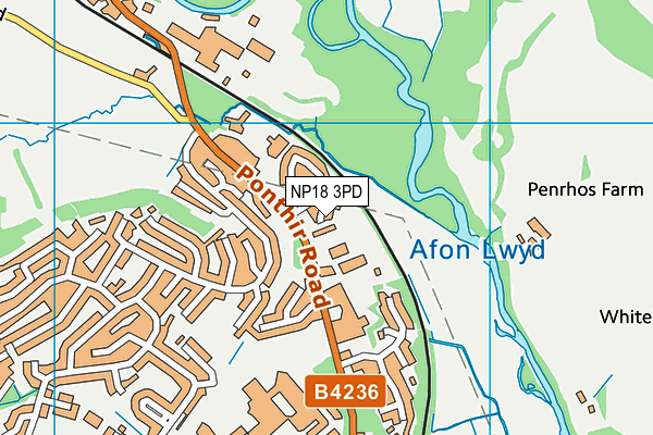 NP18 3PD map - OS VectorMap District (Ordnance Survey) NP18 3PD map - OS VectorMap District (Ordnance Survey)