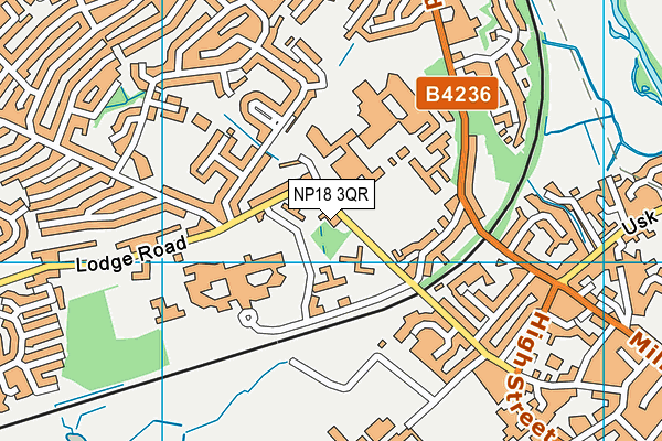 NP18 3QR map - OS VectorMap District (Ordnance Survey) NP18 3QR map - OS VectorMap District (Ordnance Survey)