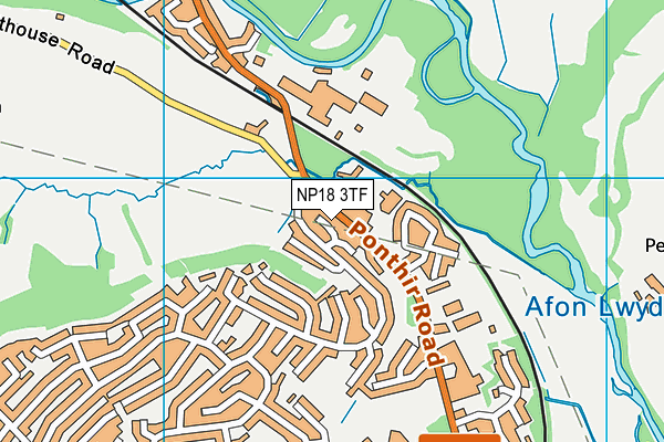 NP18 3TF map - OS VectorMap District (Ordnance Survey) NP18 3TF map - OS VectorMap District (Ordnance Survey)