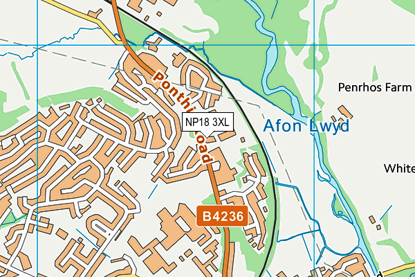 NP18 3XL map - OS VectorMap District (Ordnance Survey) NP18 3XL map - OS VectorMap District (Ordnance Survey)