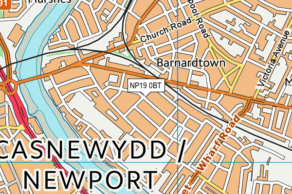 NP19 0BT map - OS VectorMap District (Ordnance Survey)