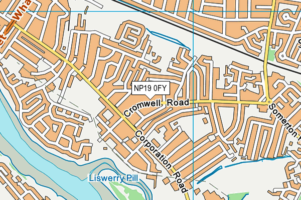 NP19 0FY map - OS VectorMap District (Ordnance Survey)