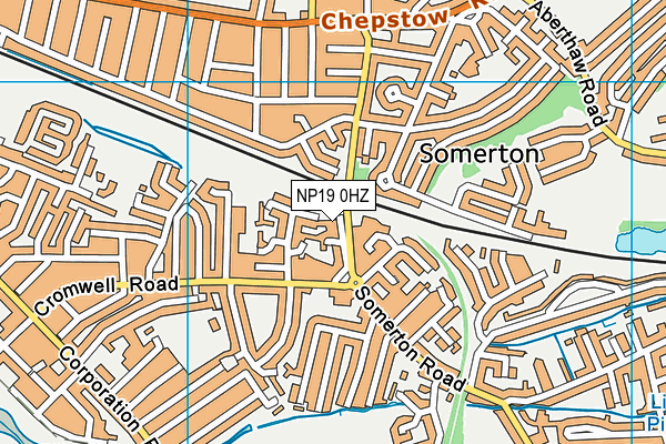 NP19 0HZ map - OS VectorMap District (Ordnance Survey)