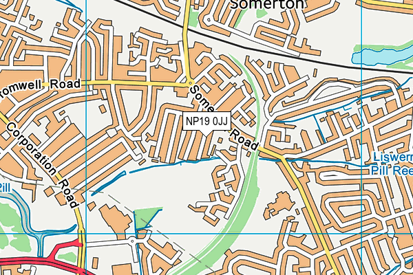 NP19 0JJ map - OS VectorMap District (Ordnance Survey)