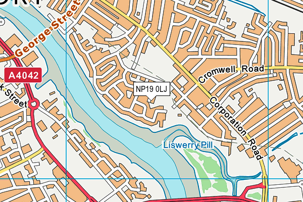NP19 0LJ map - OS VectorMap District (Ordnance Survey) NP19 0LJ map - OS VectorMap District (Ordnance Survey)