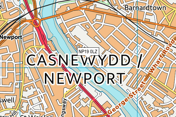 NP19 0LZ map - OS VectorMap District (Ordnance Survey) NP19 0LZ map - OS VectorMap District (Ordnance Survey)