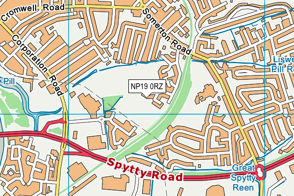 NP19 0RZ map - OS VectorMap District (Ordnance Survey) NP19 0RZ map - OS VectorMap District (Ordnance Survey)