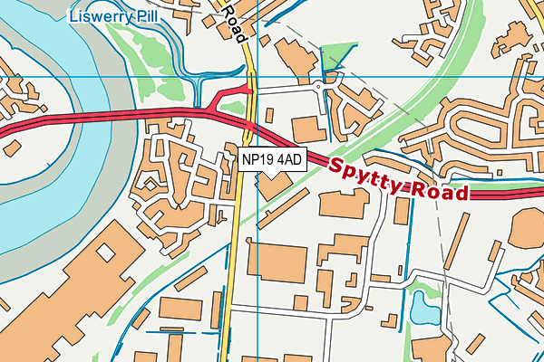 NP19 4AD map - OS VectorMap District (Ordnance Survey) NP19 4AD map - OS VectorMap District (Ordnance Survey)