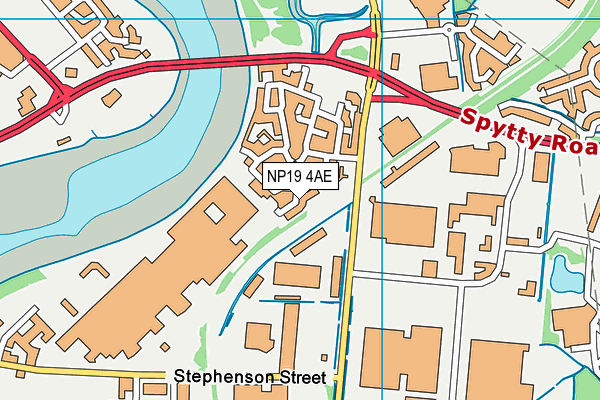 NP19 4AE map - OS VectorMap District (Ordnance Survey) NP19 4AE map - OS VectorMap District (Ordnance Survey)