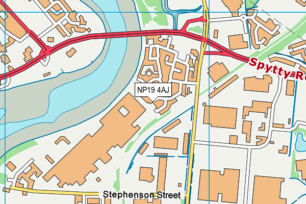 NP19 4AJ map - OS VectorMap District (Ordnance Survey) NP19 4AJ map - OS VectorMap District (Ordnance Survey)