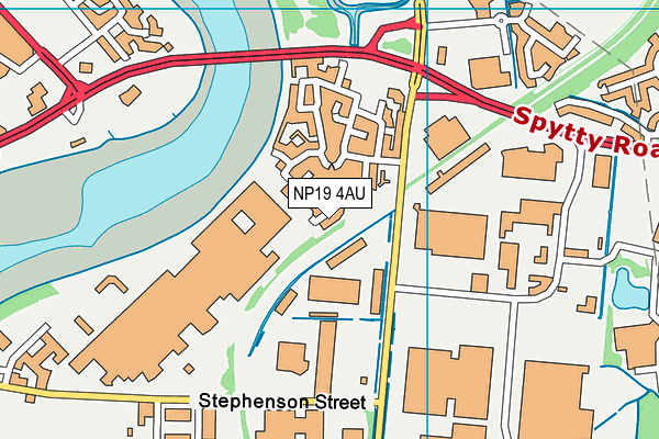 NP19 4AU map - OS VectorMap District (Ordnance Survey) NP19 4AU map - OS VectorMap District (Ordnance Survey)