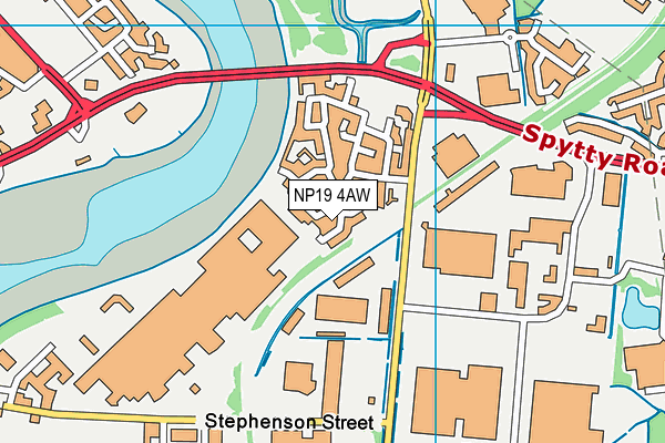 NP19 4AW map - OS VectorMap District (Ordnance Survey) NP19 4AW map - OS VectorMap District (Ordnance Survey)