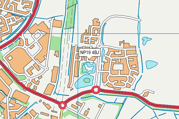NP19 4BJ map - OS VectorMap District (Ordnance Survey) NP19 4BJ map - OS VectorMap District (Ordnance Survey)