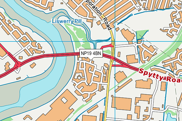 NP19 4BN map - OS VectorMap District (Ordnance Survey)