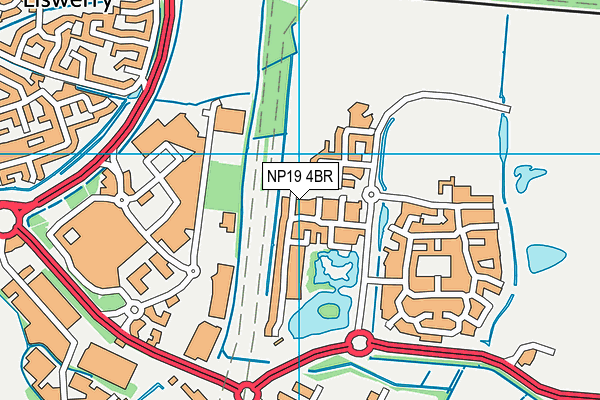 NP19 4BR map - OS VectorMap District (Ordnance Survey) NP19 4BR map - OS VectorMap District (Ordnance Survey)