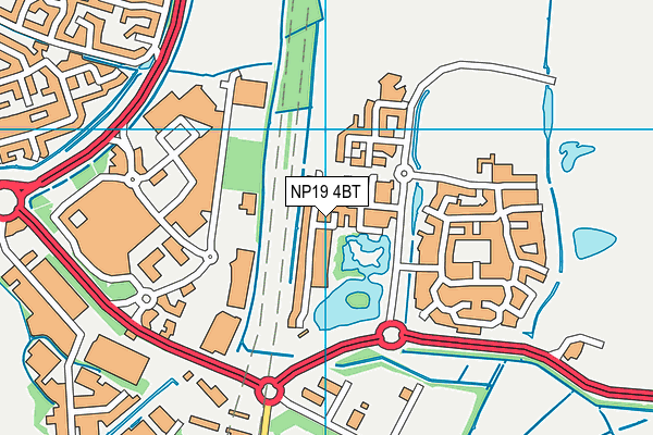 NP19 4BT map - OS VectorMap District (Ordnance Survey) NP19 4BT map - OS VectorMap District (Ordnance Survey)