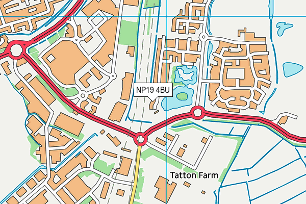 NP19 4BU map - OS VectorMap District (Ordnance Survey) NP19 4BU map - OS VectorMap District (Ordnance Survey)