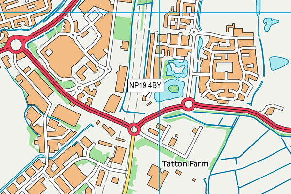 NP19 4BY map - OS VectorMap District (Ordnance Survey)