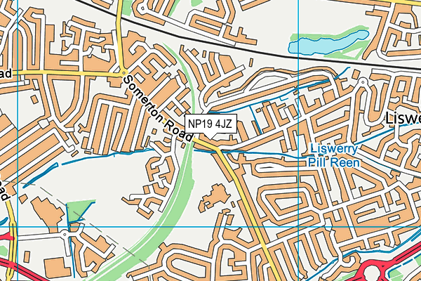 NP19 4JZ map - OS VectorMap District (Ordnance Survey) NP19 4JZ map - OS VectorMap District (Ordnance Survey)