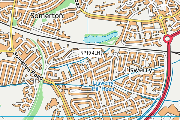 NP19 4LH map - OS VectorMap District (Ordnance Survey) NP19 4LH map - OS VectorMap District (Ordnance Survey)