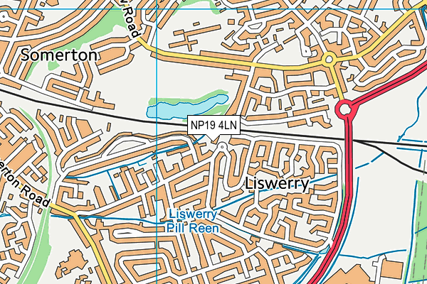 NP19 4LN map - OS VectorMap District (Ordnance Survey) NP19 4LN map - OS VectorMap District (Ordnance Survey)