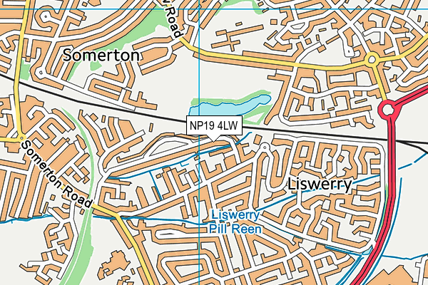 NP19 4LW map - OS VectorMap District (Ordnance Survey) NP19 4LW map - OS VectorMap District (Ordnance Survey)