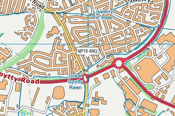 NP19 4NQ map - OS VectorMap District (Ordnance Survey) NP19 4NQ map - OS VectorMap District (Ordnance Survey)
