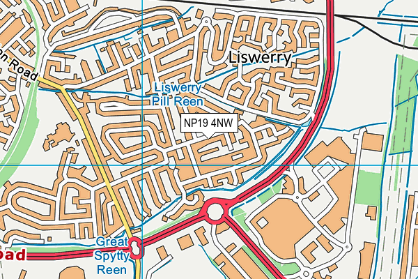 NP19 4NW map - OS VectorMap District (Ordnance Survey) NP19 4NW map - OS VectorMap District (Ordnance Survey)