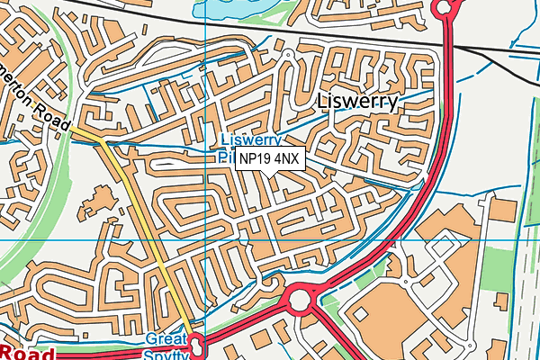 NP19 4NX map - OS VectorMap District (Ordnance Survey) NP19 4NX map - OS VectorMap District (Ordnance Survey)