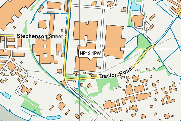 NP19 4PW map - OS VectorMap District (Ordnance Survey) NP19 4PW map - OS VectorMap District (Ordnance Survey)