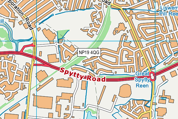 NP19 4QG map - OS VectorMap District (Ordnance Survey) NP19 4QG map - OS VectorMap District (Ordnance Survey)
