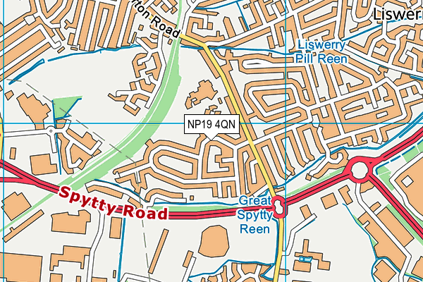 NP19 4QN map - OS VectorMap District (Ordnance Survey) NP19 4QN map - OS VectorMap District (Ordnance Survey)