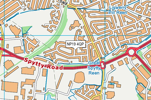 NP19 4QP map - OS VectorMap District (Ordnance Survey) NP19 4QP map - OS VectorMap District (Ordnance Survey)