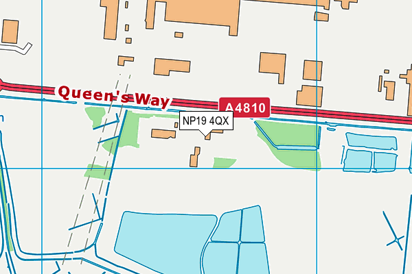 NP19 4QX map - OS VectorMap District (Ordnance Survey) NP19 4QX map - OS VectorMap District (Ordnance Survey)