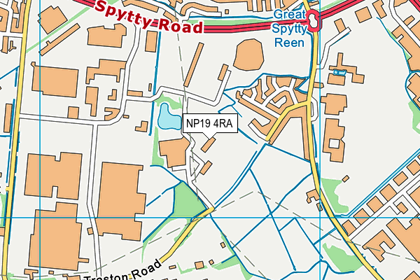 NP19 4RA map - OS VectorMap District (Ordnance Survey) NP19 4RA map - OS VectorMap District (Ordnance Survey)