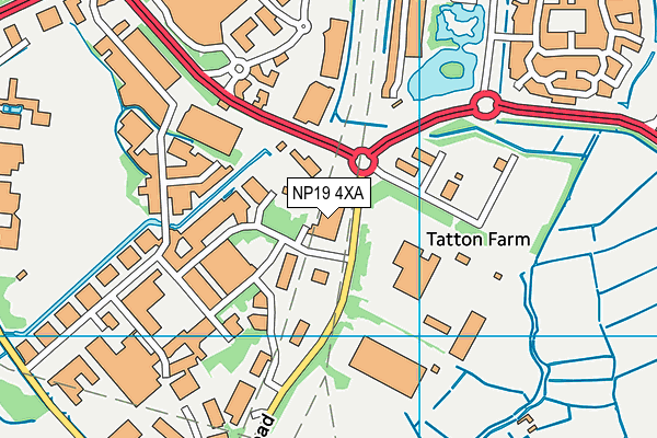 NP19 4XA map - OS VectorMap District (Ordnance Survey) NP19 4XA map - OS VectorMap District (Ordnance Survey)