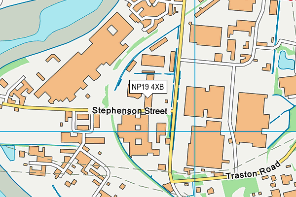 NP19 4XB map - OS VectorMap District (Ordnance Survey) NP19 4XB map - OS VectorMap District (Ordnance Survey)