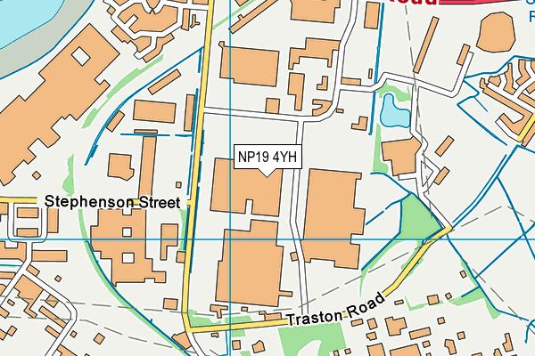 NP19 4YH map - OS VectorMap District (Ordnance Survey) NP19 4YH map - OS VectorMap District (Ordnance Survey)