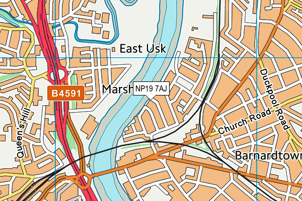 NP19 7AJ map - OS VectorMap District (Ordnance Survey) NP19 7AJ map - OS VectorMap District (Ordnance Survey)