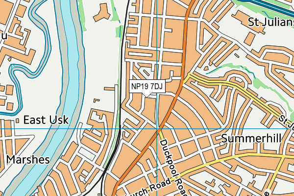 NP19 7DJ map - OS VectorMap District (Ordnance Survey) NP19 7DJ map - OS VectorMap District (Ordnance Survey)
