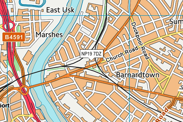NP19 7DZ map - OS VectorMap District (Ordnance Survey) NP19 7DZ map - OS VectorMap District (Ordnance Survey)