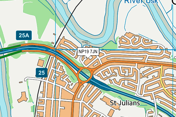 NP19 7JN map - OS VectorMap District (Ordnance Survey) NP19 7JN map - OS VectorMap District (Ordnance Survey)