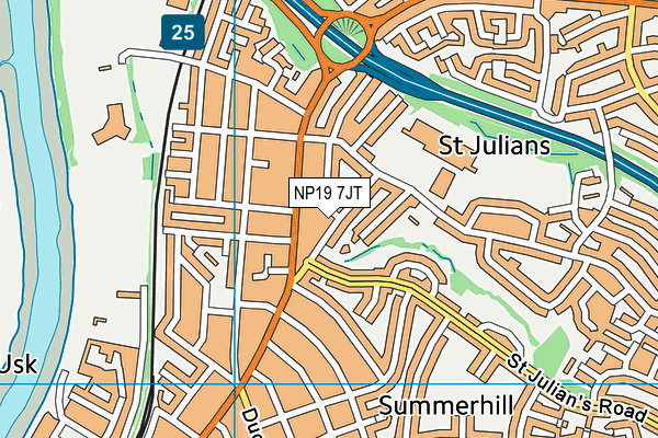 NP19 7JT map - OS VectorMap District (Ordnance Survey) NP19 7JT map - OS VectorMap District (Ordnance Survey)