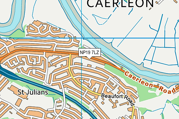 NP19 7LZ map - OS VectorMap District (Ordnance Survey)