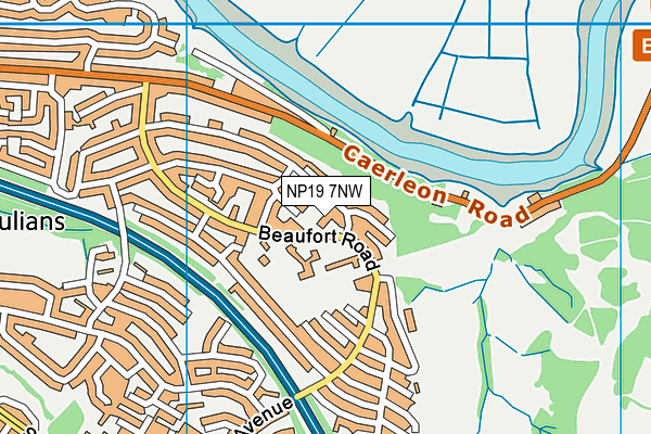 NP19 7NW map - OS VectorMap District (Ordnance Survey) NP19 7NW map - OS VectorMap District (Ordnance Survey)