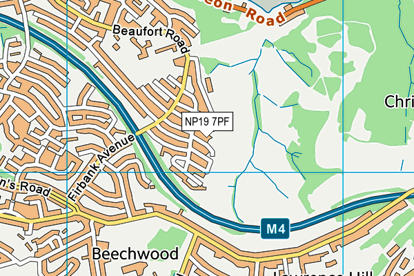 NP19 7PF map - OS VectorMap District (Ordnance Survey) NP19 7PF map - OS VectorMap District (Ordnance Survey)