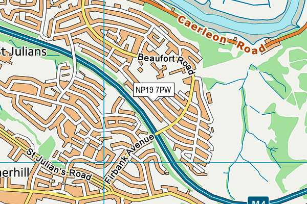 NP19 7PW map - OS VectorMap District (Ordnance Survey) NP19 7PW map - OS VectorMap District (Ordnance Survey)
