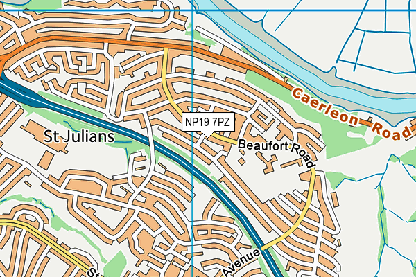 NP19 7PZ map - OS VectorMap District (Ordnance Survey) NP19 7PZ map - OS VectorMap District (Ordnance Survey)