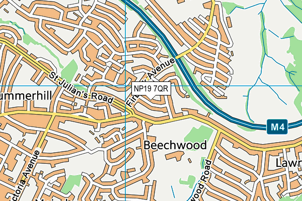 NP19 7QR map - OS VectorMap District (Ordnance Survey) NP19 7QR map - OS VectorMap District (Ordnance Survey)
