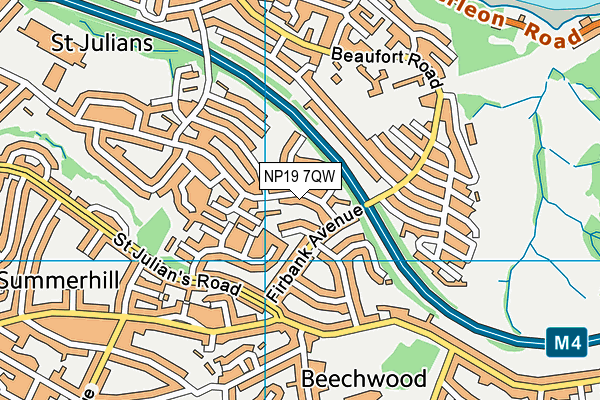 NP19 7QW map - OS VectorMap District (Ordnance Survey) NP19 7QW map - OS VectorMap District (Ordnance Survey)